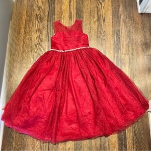 Elegant Red Kids Dress